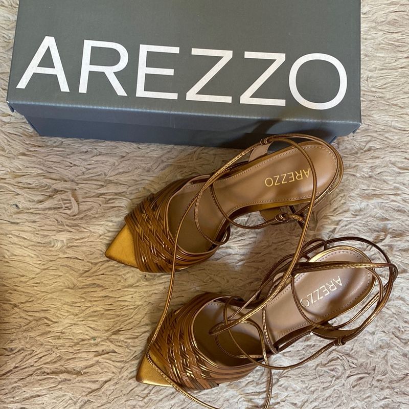 Sand lia Dourada Arezzo Sand lia Feminina Arezzo Usado 76550622