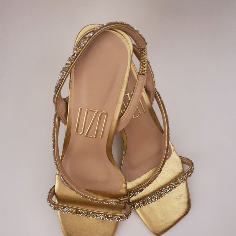 Sandália Dourada Tam 36 Uza Shoes Uza Shoes Usado 93542003