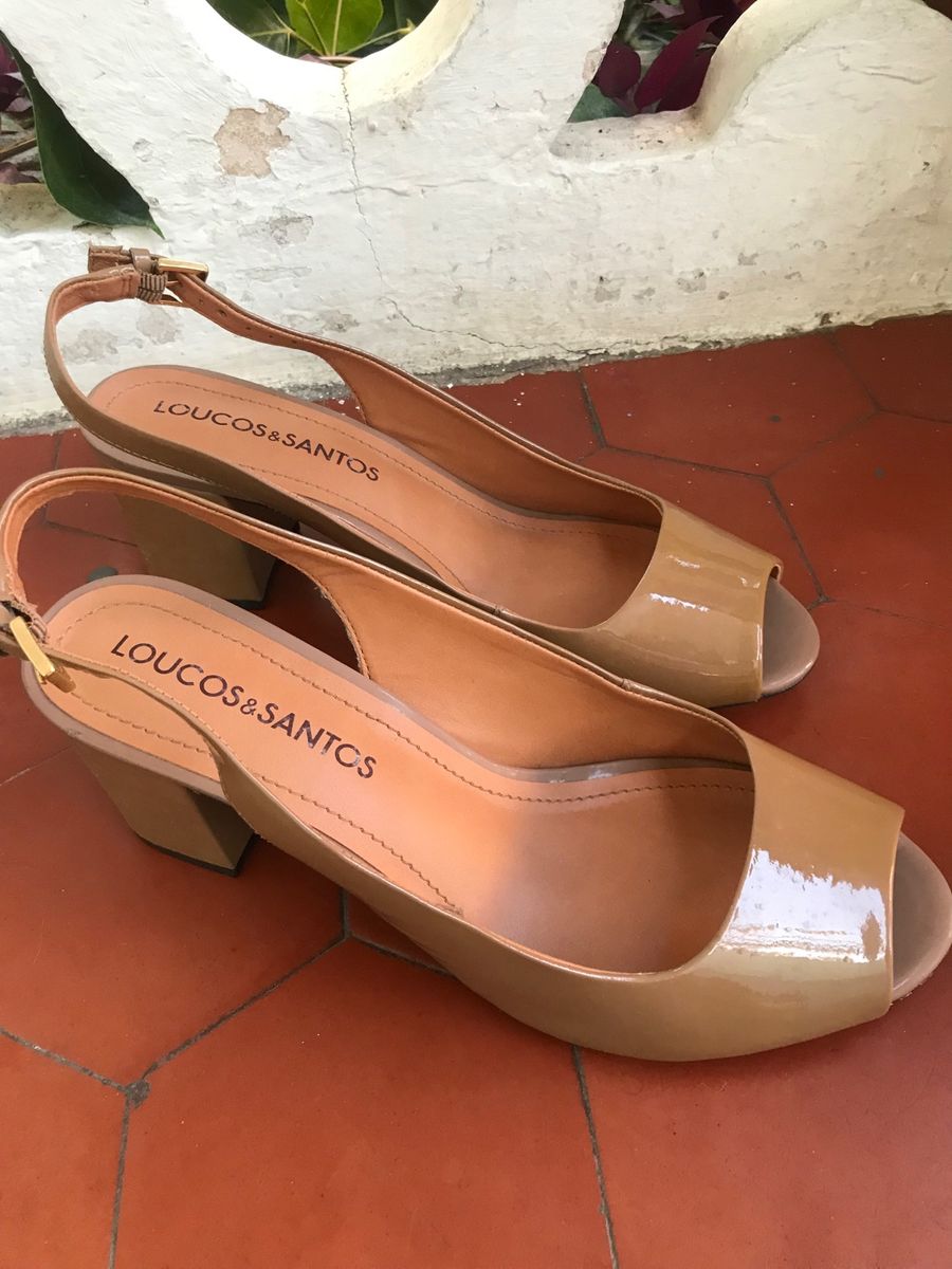 Sandalia nude loucos e hot sale santos