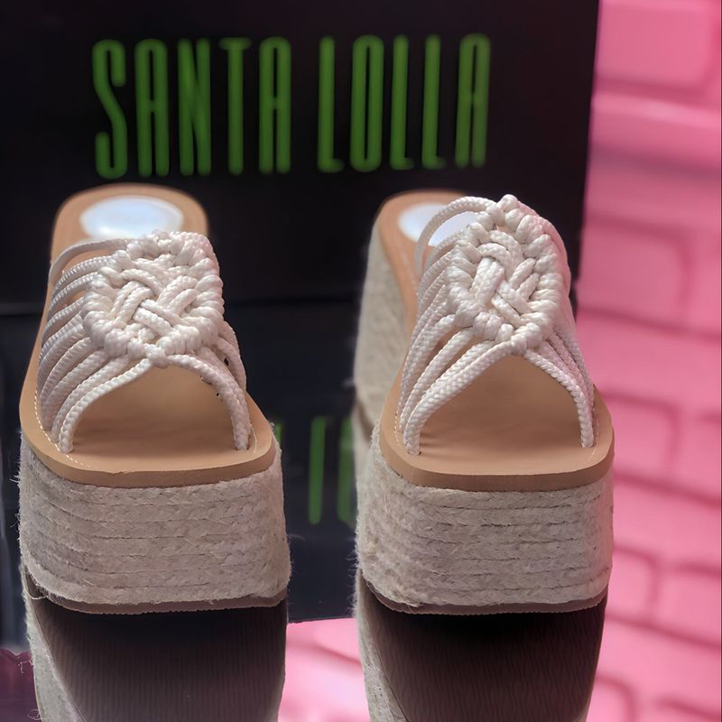 Sandália Espadrille Plataforma Santa Nova 35/36 Off White