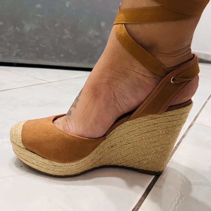 Sapato espadrille best sale anabela vizzano