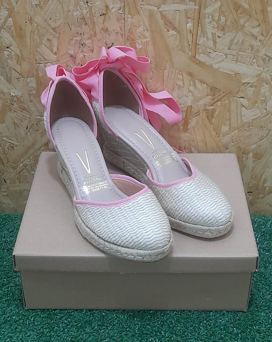 Sandália espadrille com amarração hot sale vizzano