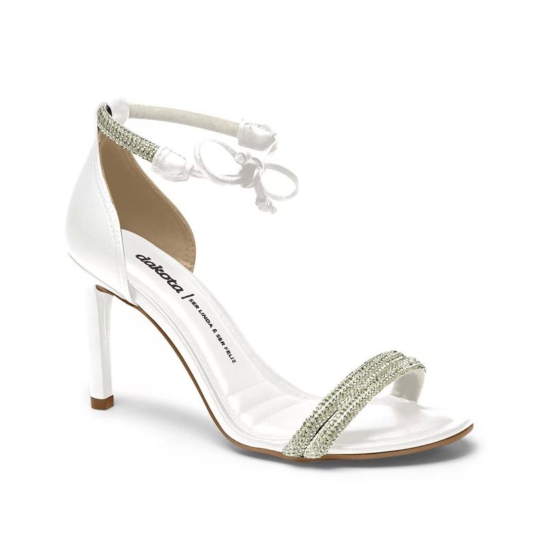 Sand lia Feminino Dakota Salto Alto Brilho Y0633 Branco Sand lia Feminina Dakota Usado 85766798 enjoei