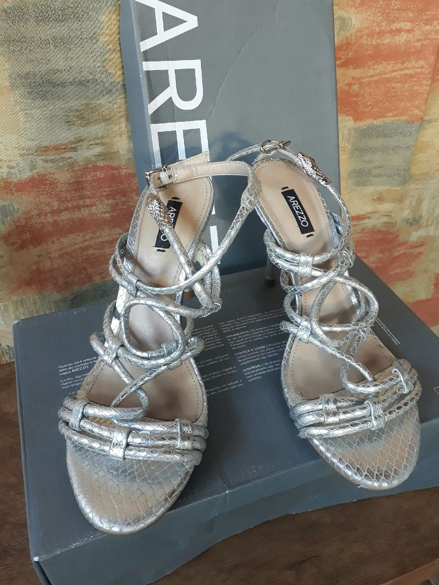 sandalia festa prata arezzo