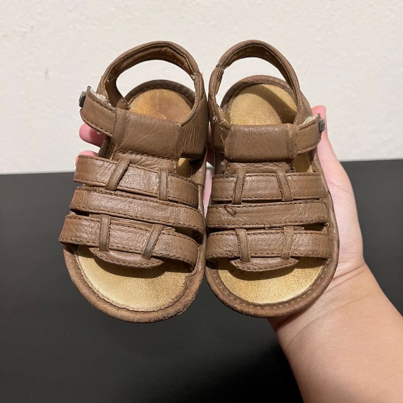Sandália Gambo de Couro Calçado Infantil para Meninos Gambo