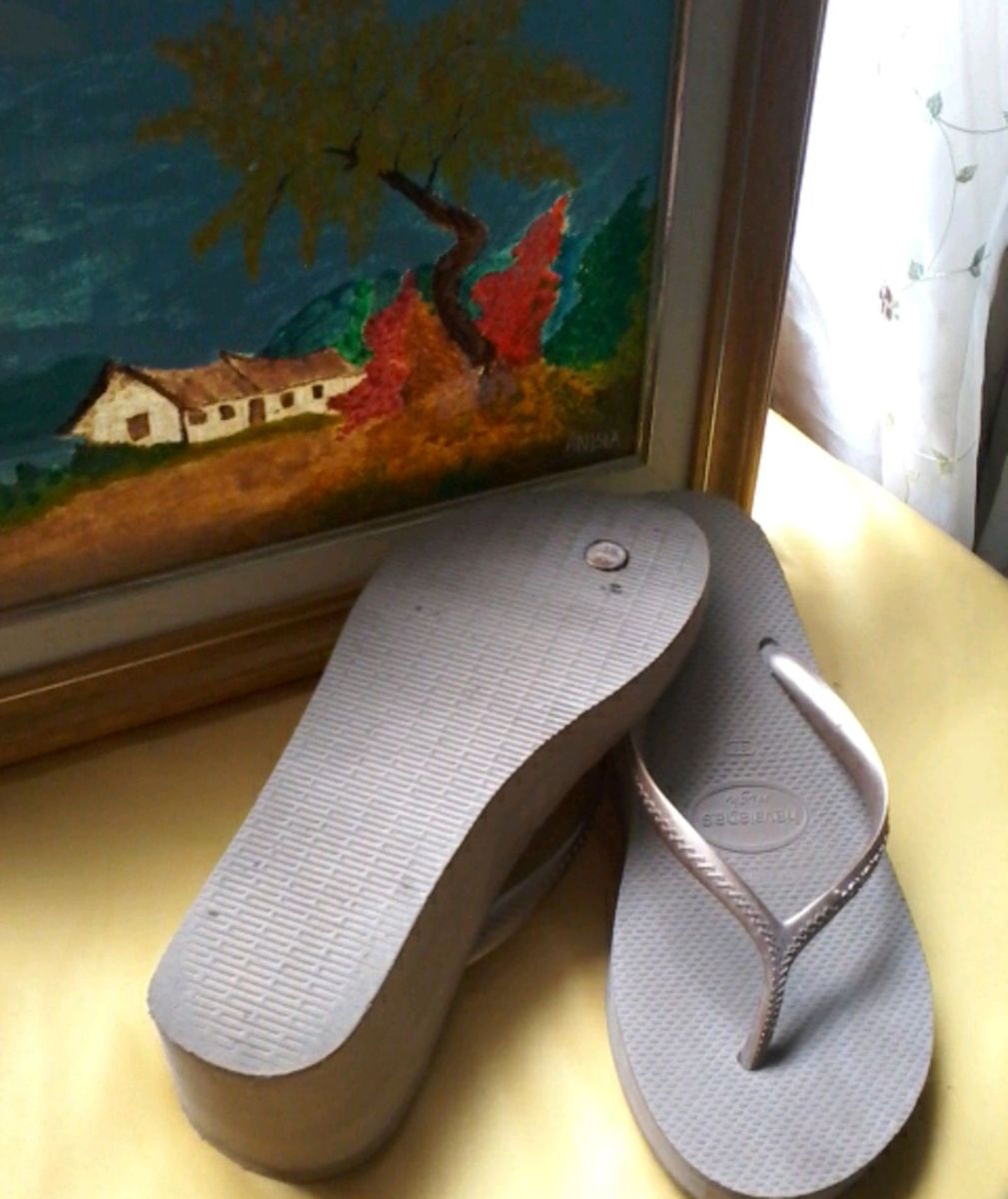 sandalia havaiana anabela