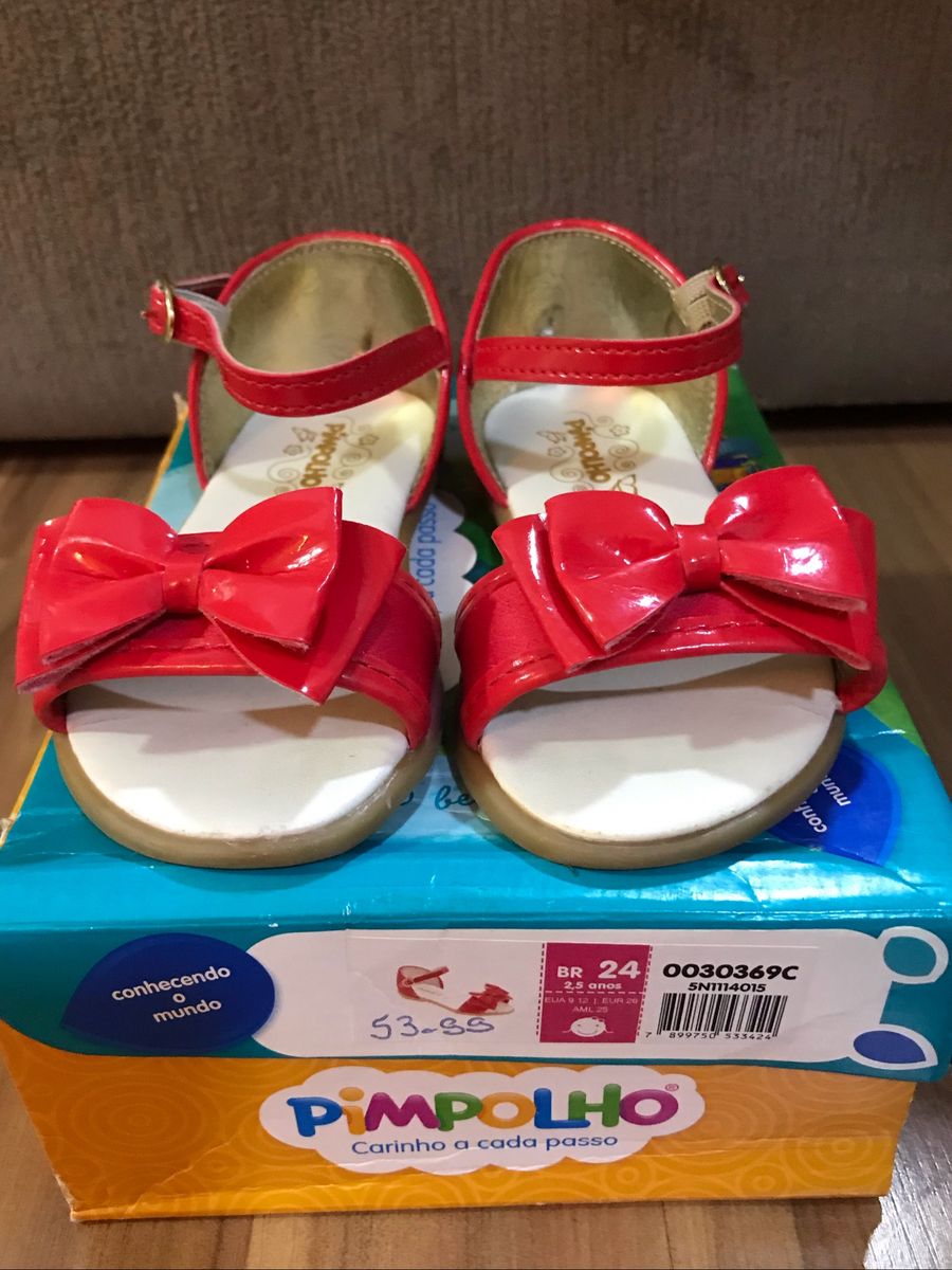sandalia pimpolho vermelha