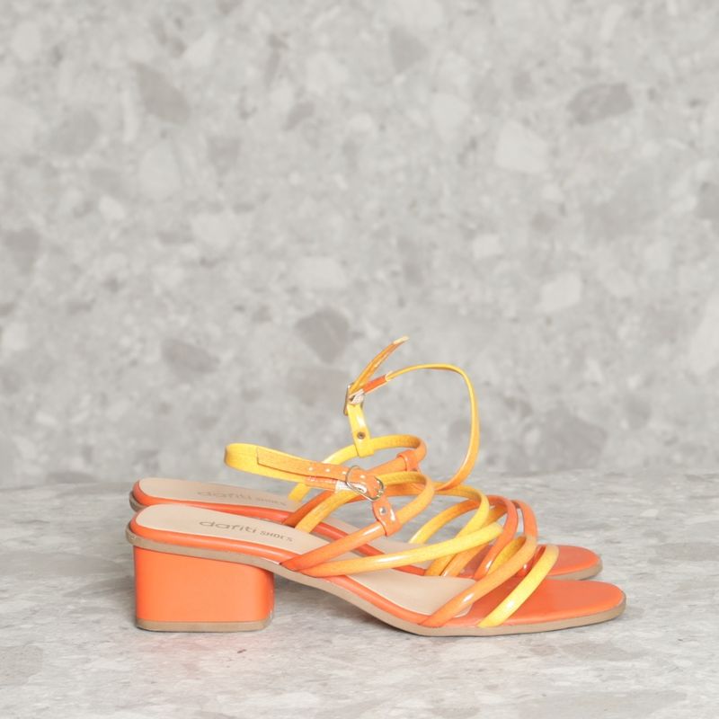 Sandália Dafiti Shoes Tira Tornozelo Laranja - Compre Agora