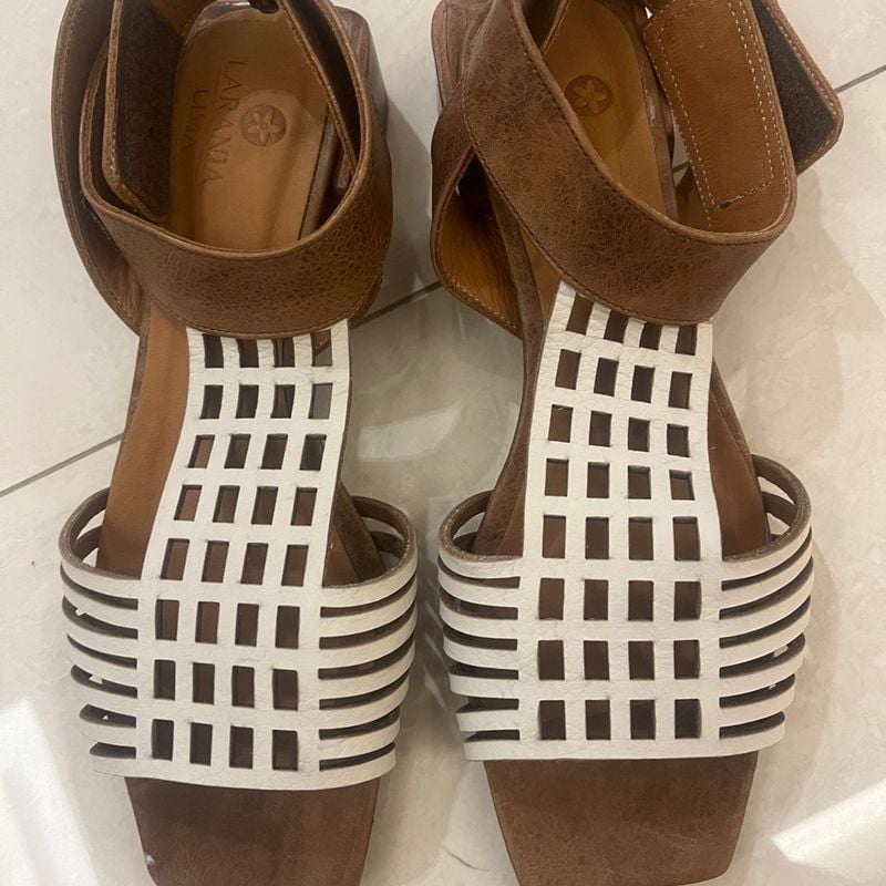 Sandália Laranja Lima Tam 34 Usada Uma Vez Laranja Lima Usado