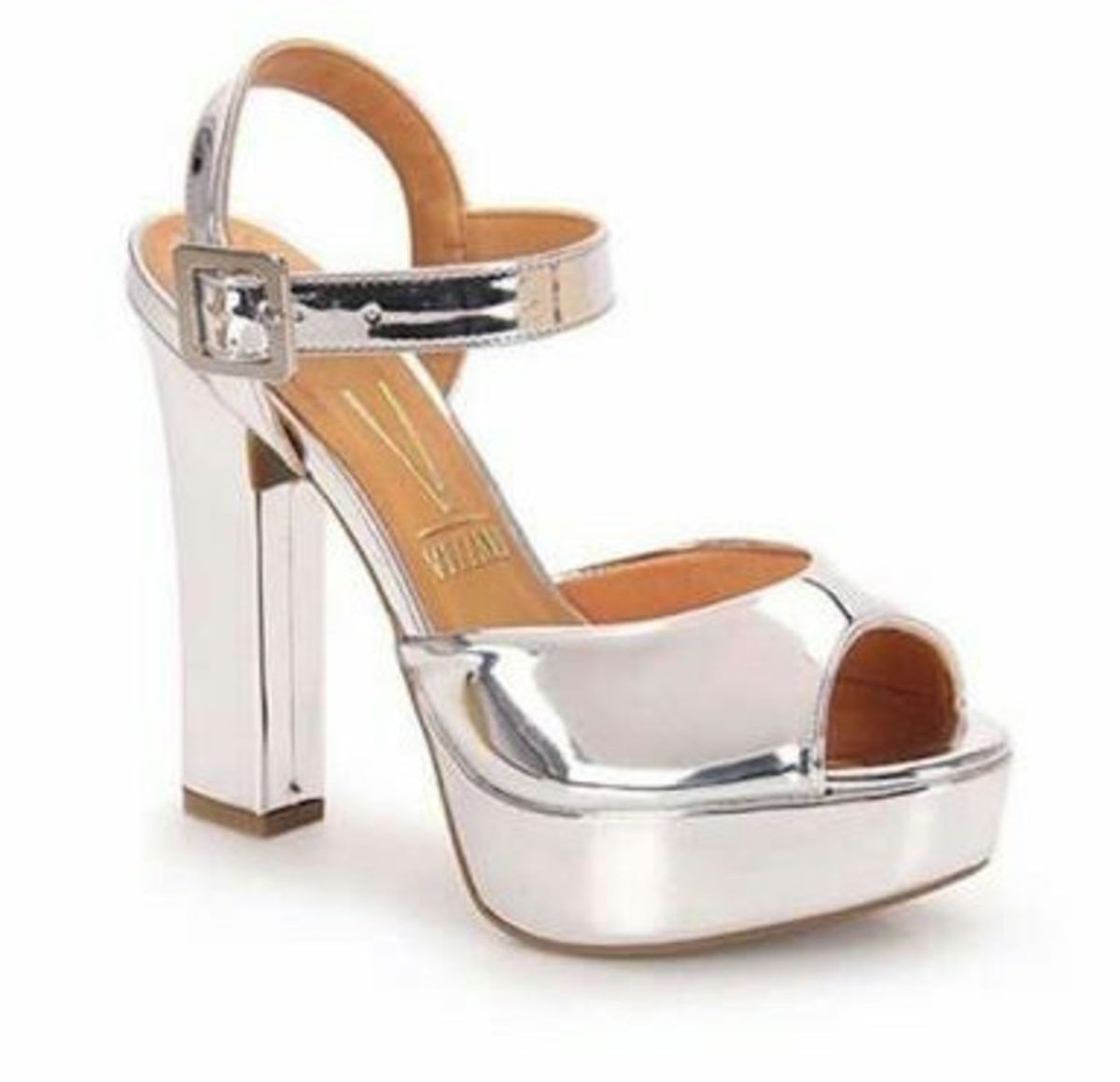 sandalia prata velho arezzo