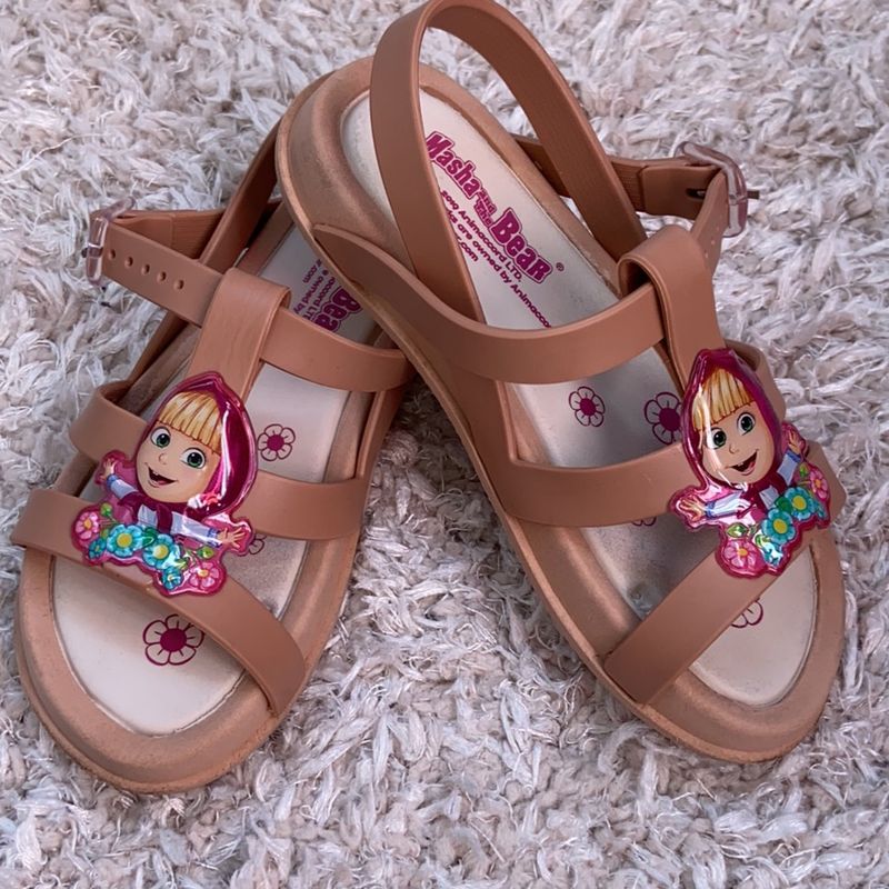 Sandalia infantil masha eo hot sale urso