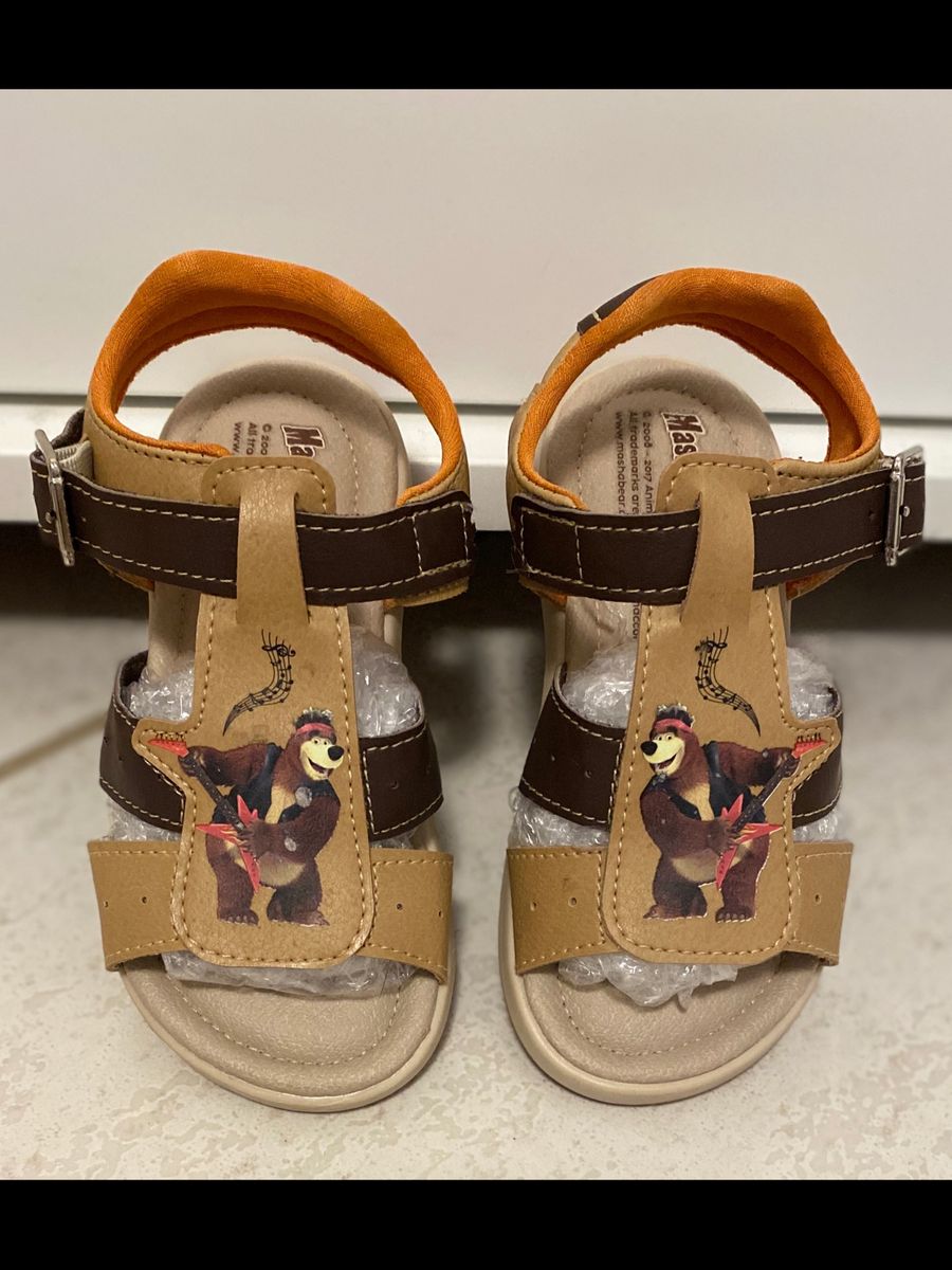 sandalia masha eo urso pe com pe