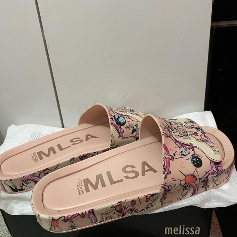 Sandalia melissa hot sale beach slide unicornio