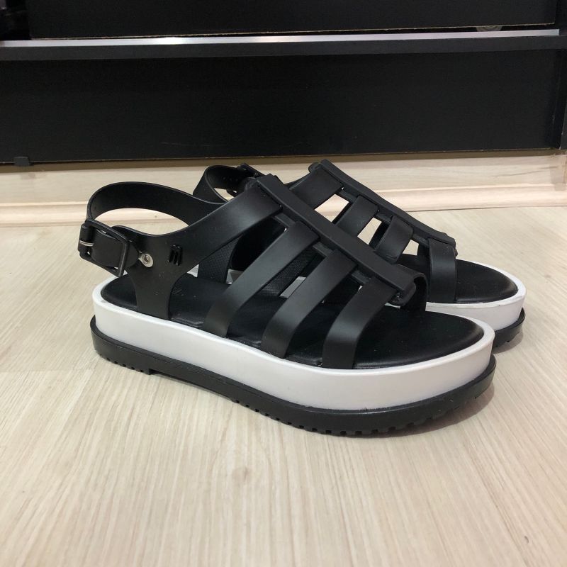 Sandalia melissa best sale flox preta