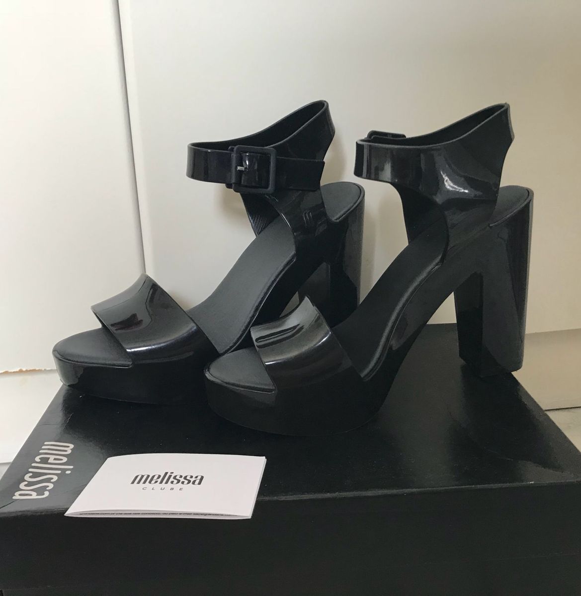 sandalias melissa salto grosso