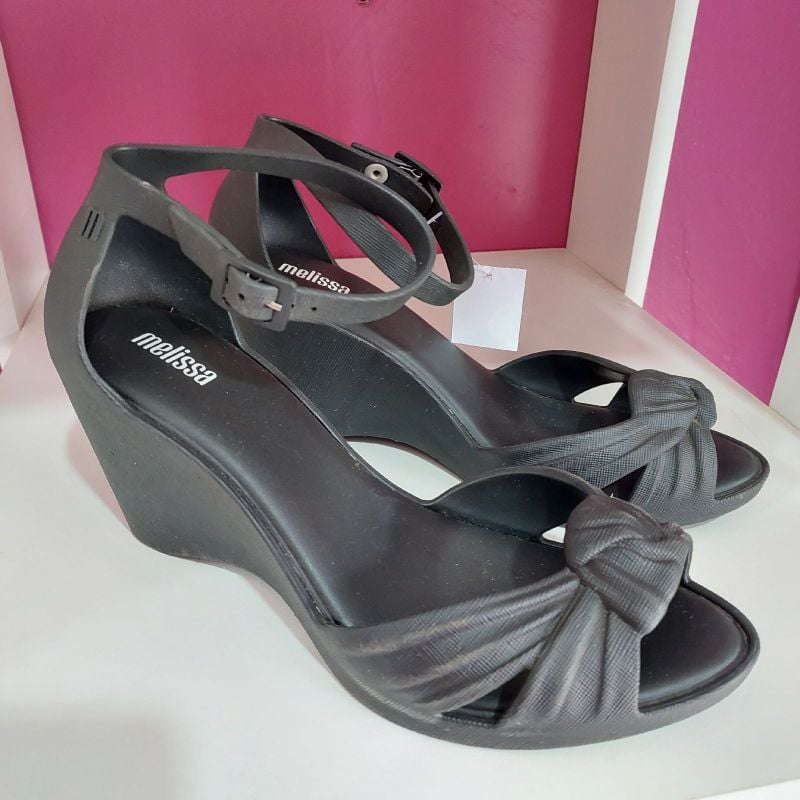 Wedge Melissa Anabela Preta Anabela Sandália Melissa Wedge Preta