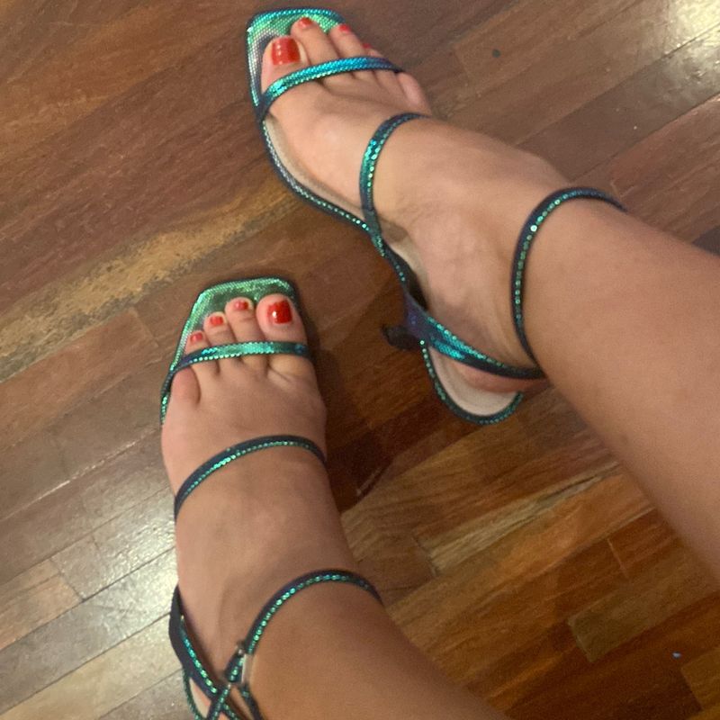 Sandalia metalizada hot sale