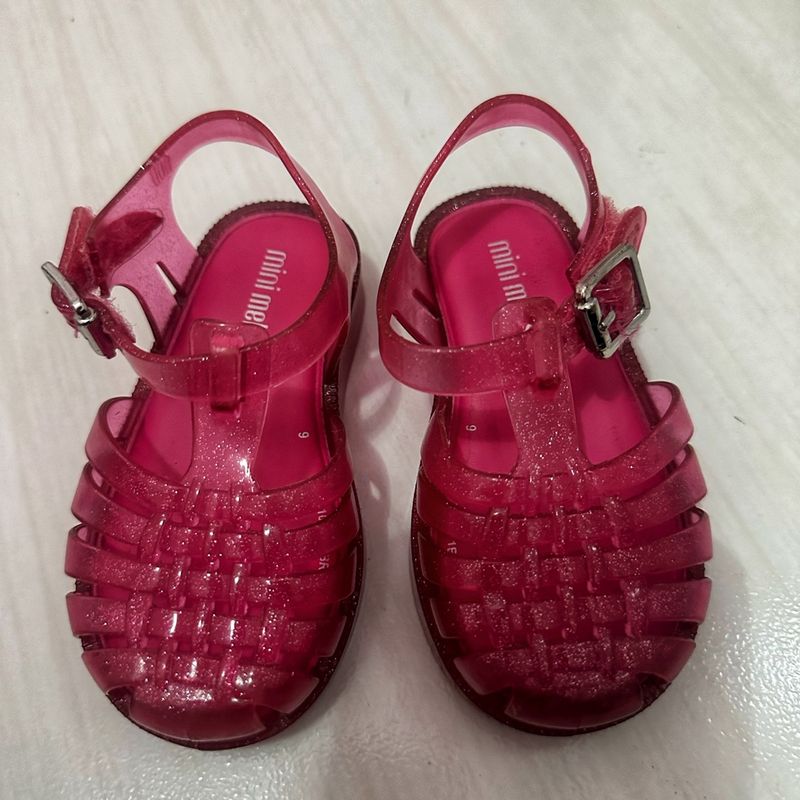 Sandália Mini Melissa, Pink, Número 19 Calçado Infantil para