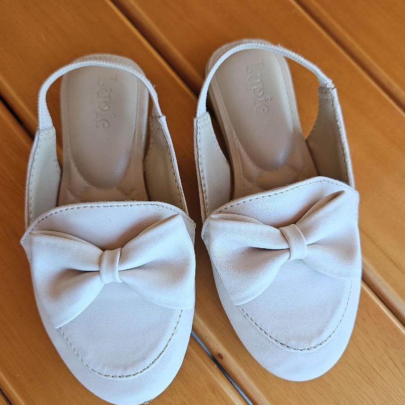Sandália Mule Infantil Off White Lupie Tamanho 24 Calçado