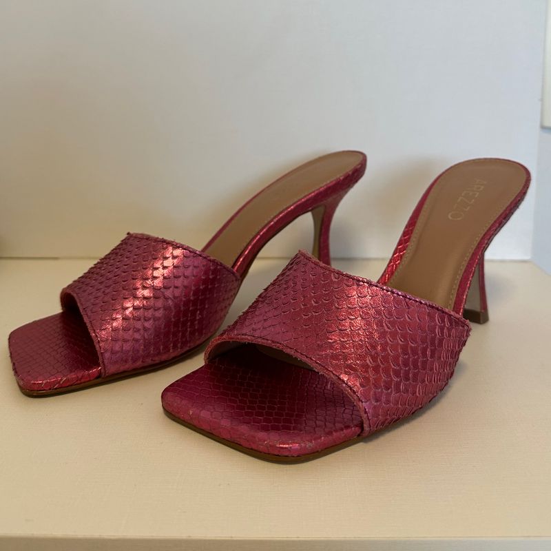 Sand lia Mule Rosa Pink Arezzo Sand lia Feminina Pink Usado