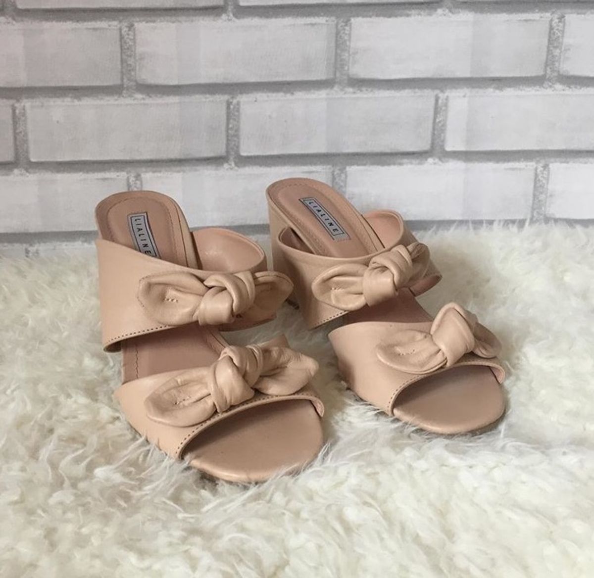 Sand Lia Nude De La O Salto Grosso Sand Lia Feminina Lia Line Usado