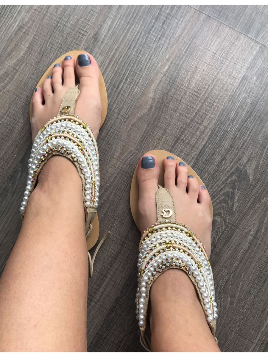 sandália rasteirinha da carmen steffens