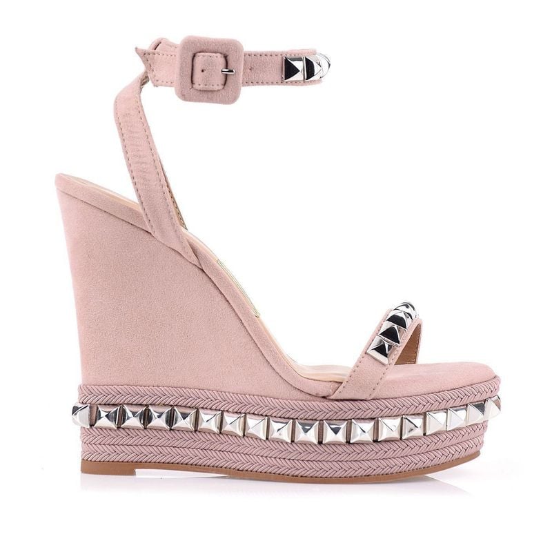 Plataforma Alta Sandalia Plataforma Uza Sandália Plataforma Alta Suede Uza  Shoes Rosa Nude Sandália Feminina Uza Usado 95603810 Enjoei