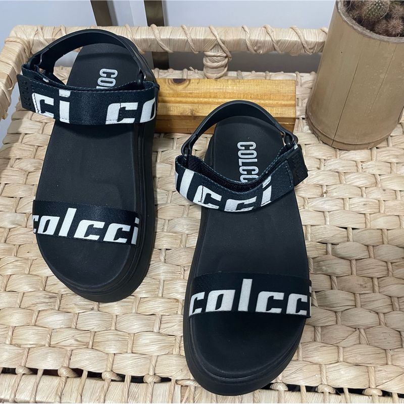 Sandália Plataforma Preta Colcci Sandália Feminina Colcci Nunca Usado  97581909 enjoei