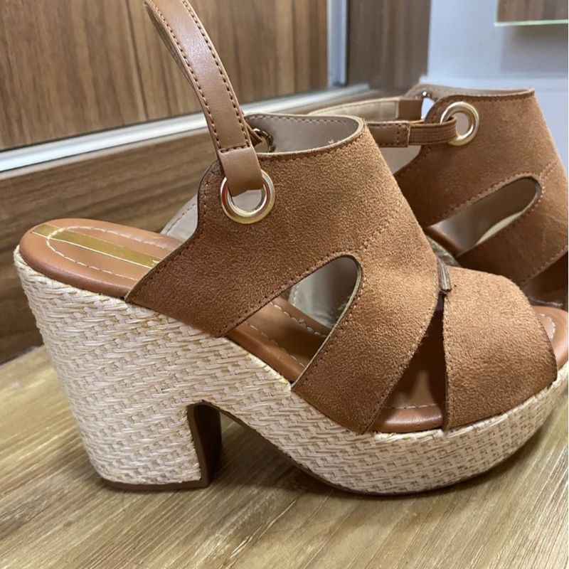 Sandália Plataforma Tamanho 34 Sandália Feminina Moleca Usado 93001424  enjoei