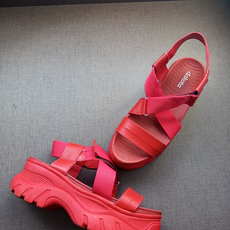 Sandlia Feminina Sandália Tratorada SandÃ¡lia Dakota Salto Grosso