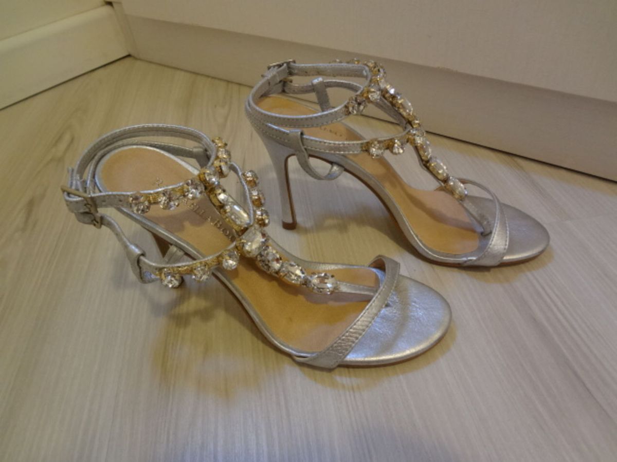 sandalia prata casamento