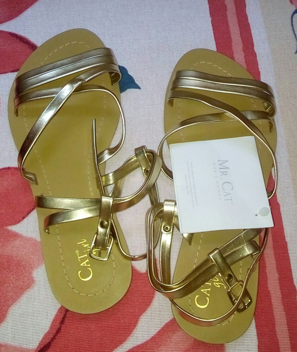 sandalia rasteira mr cat