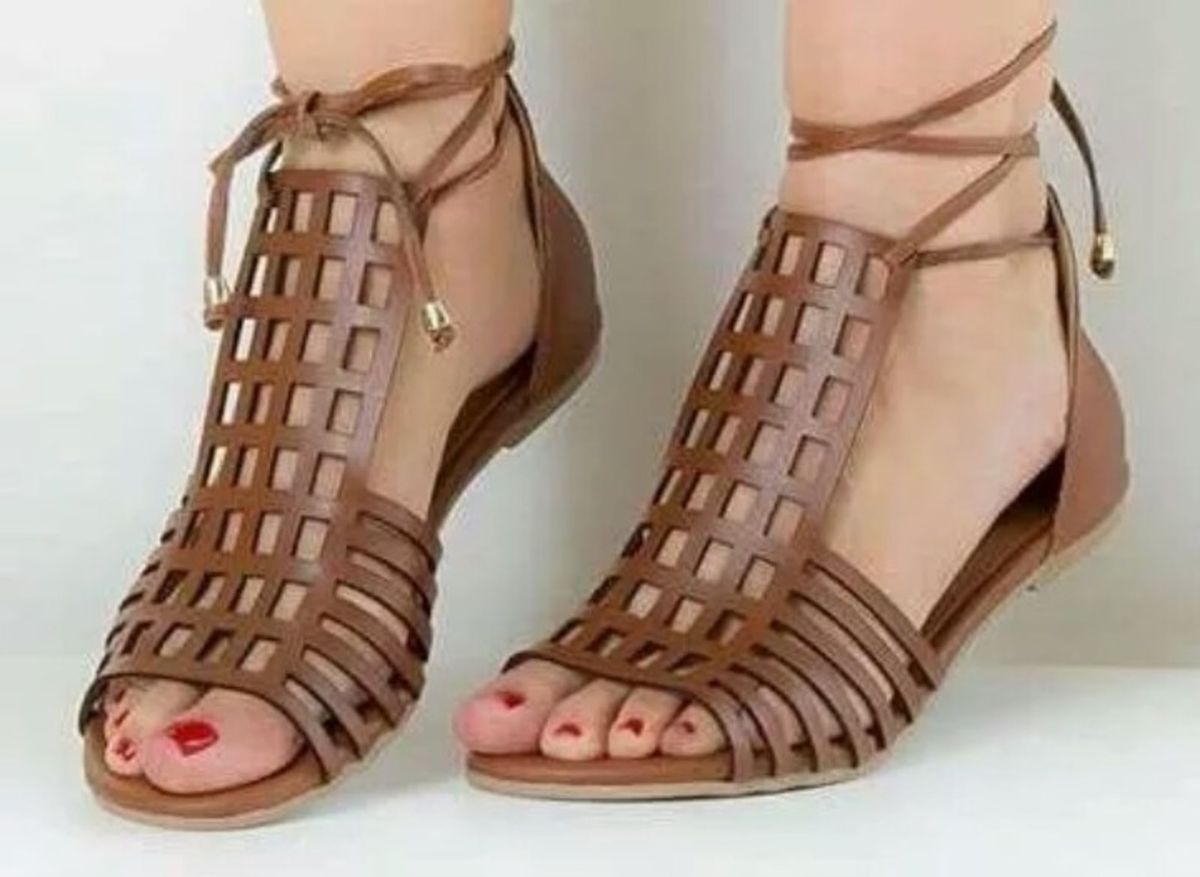 sandalias rasteiras gladiadoras