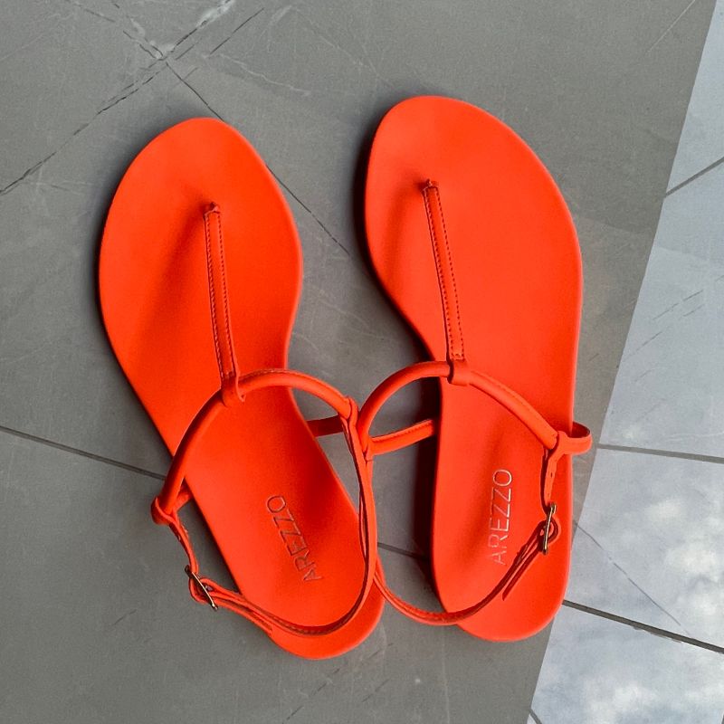 rasteira feminina sandalia rasteira laranja