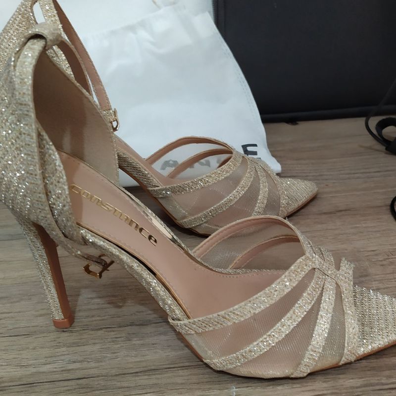 Constance Sapatos Sandalia Dourada Constance Rasteira Dourada