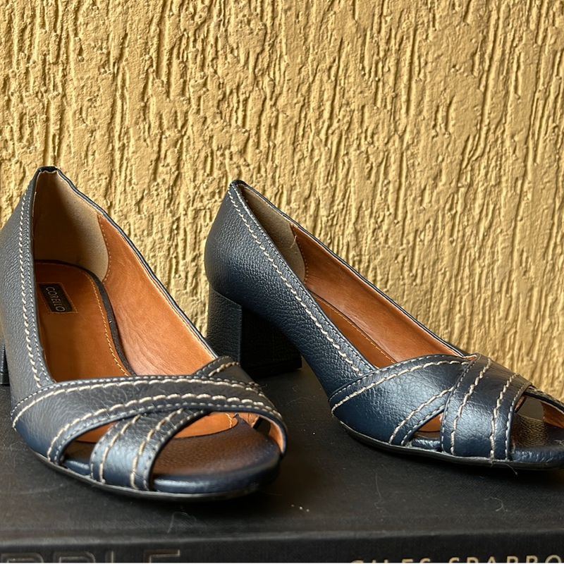 Sandalia Corello Corello SandÃ¡lias Sandália Salto Baixo Peep Toe