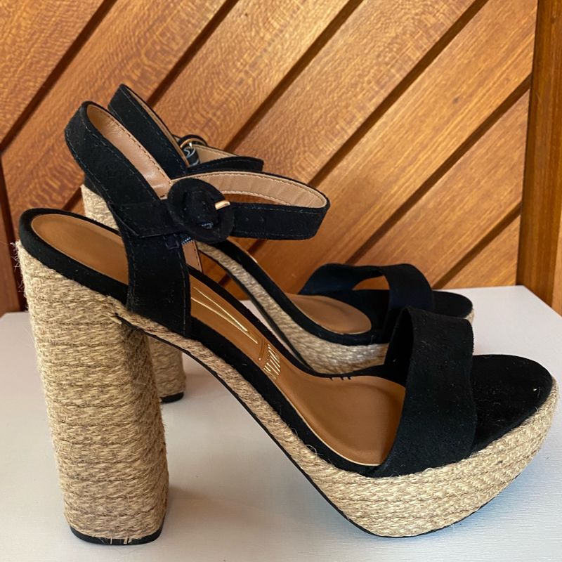 Sandália vizzano hot sale espadrille preta