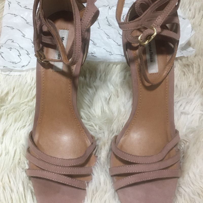 Sandália Salto Cromado Morena Rosa Sandália Feminina Morena Rosa Nunca  Usado 39251053 enjoei
