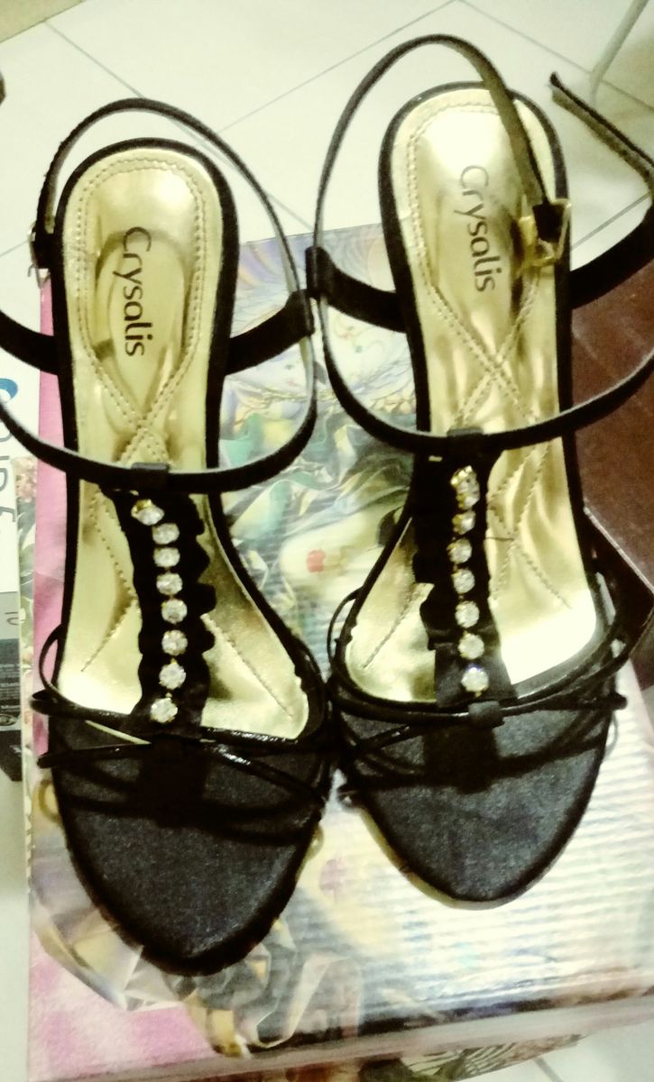 sandalia salto fino crysalis