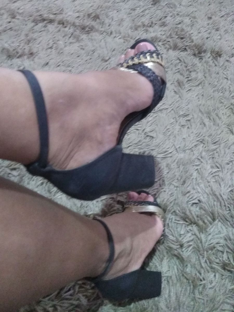 sandália di cristalli salto grosso