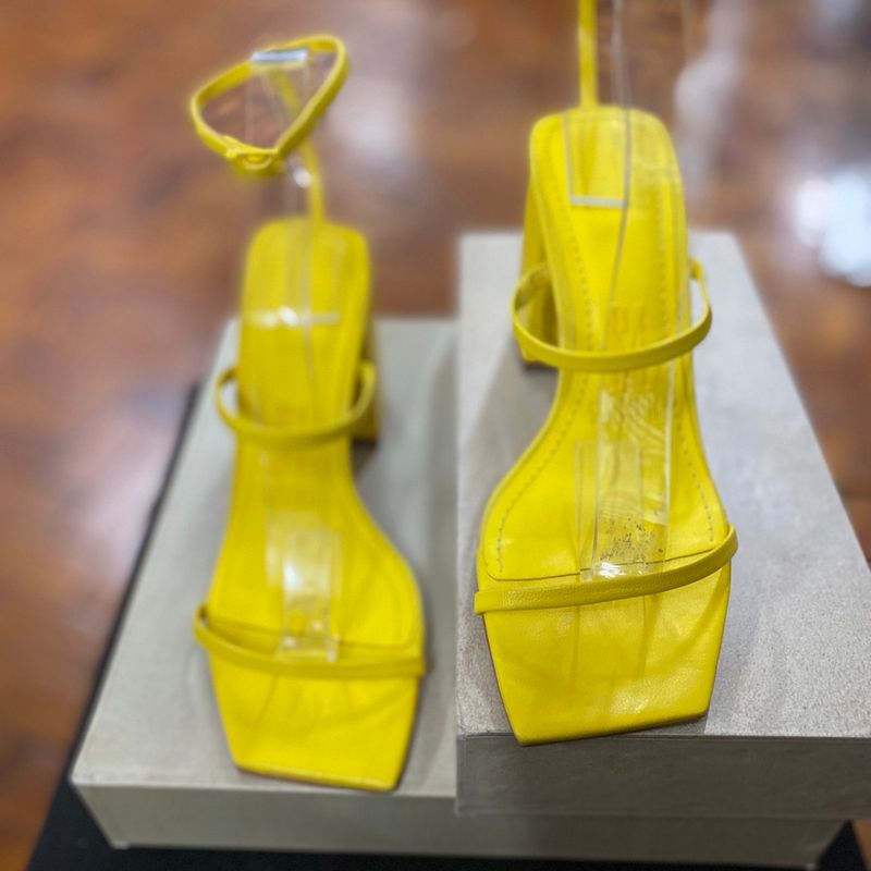 Sandália Santa Lolla Amarela #027 Sandália Feminina Santa