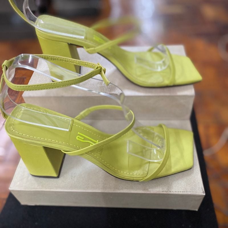 Sandália Santa Lolla Verde Lima #020 Sandália Feminina Santa