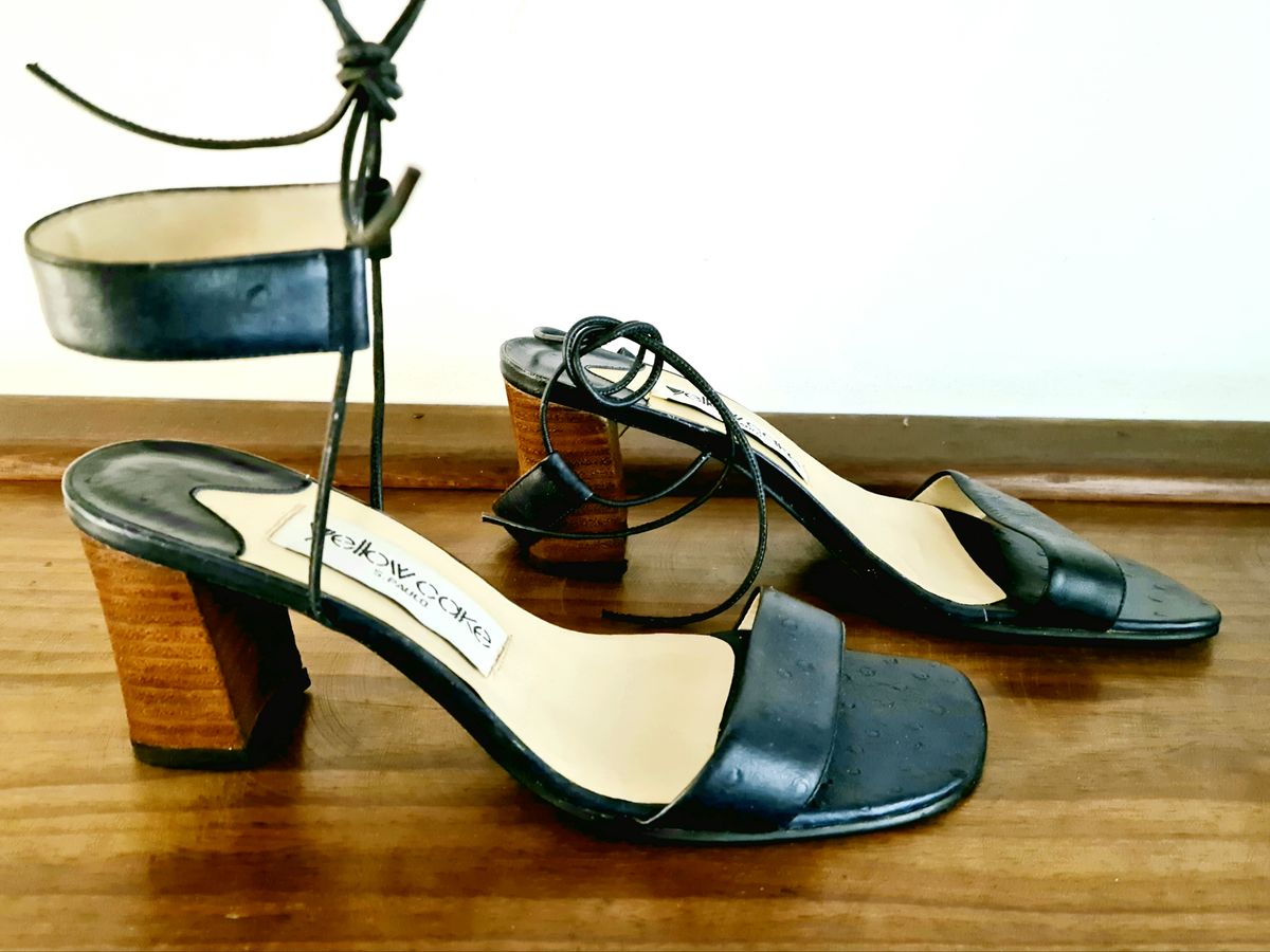 Sandalia Sapato Feminina Lindo Salto Couro Legitimo Chiqueteira