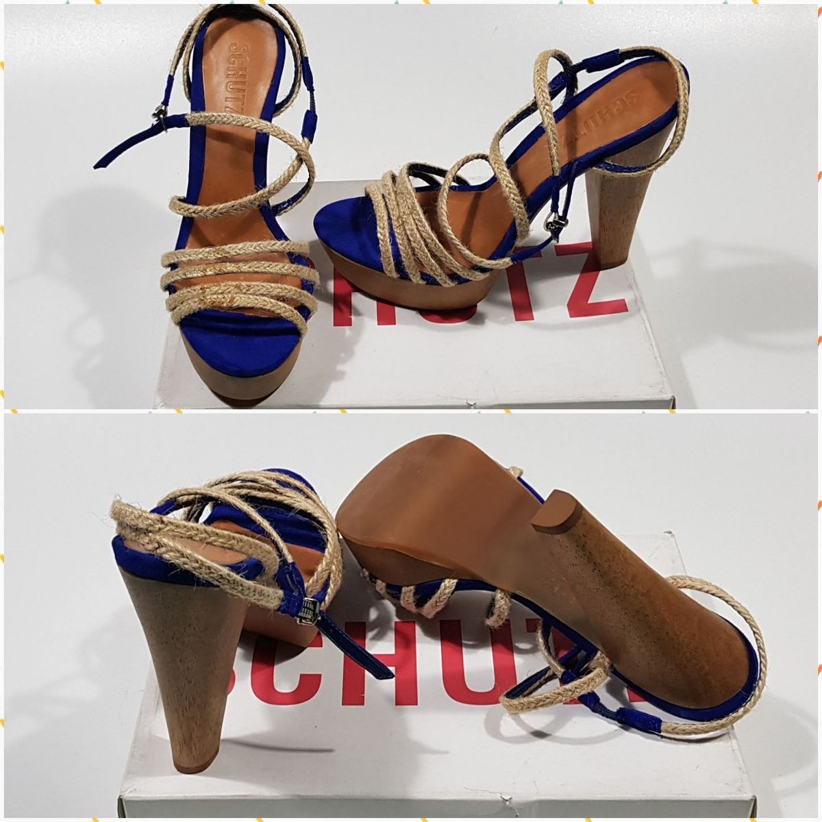 sandalia salto grosso de madeira