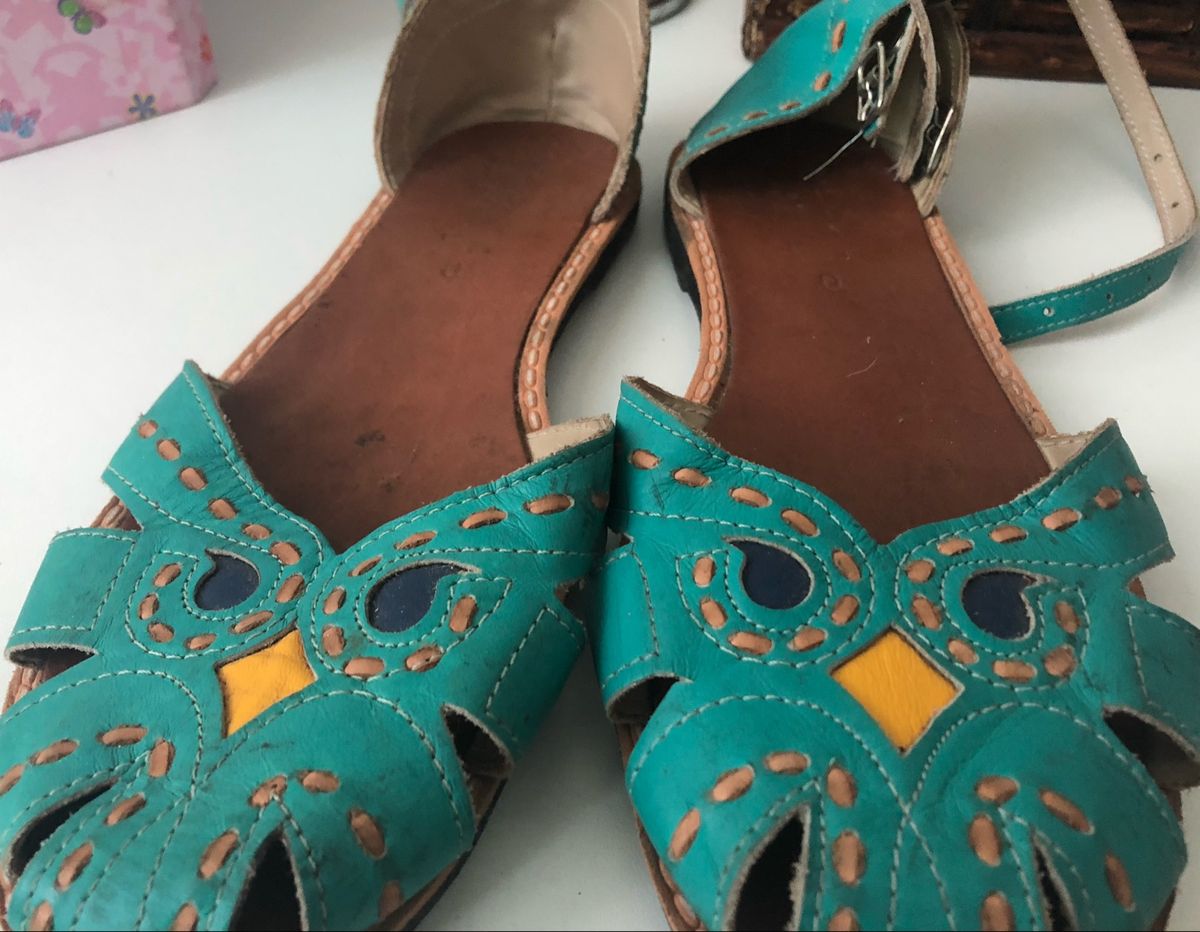 sandálias de couro artesanal feminina