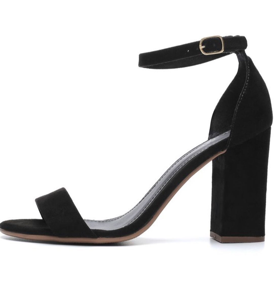 sandália tira preta