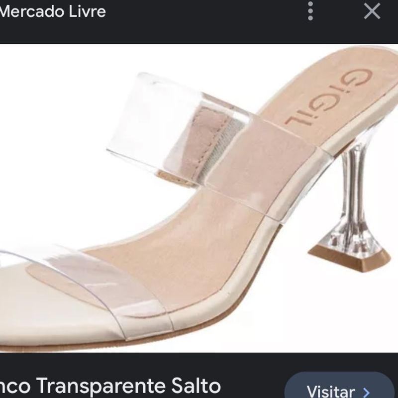 Sandalias transparentes best sale mercado livre