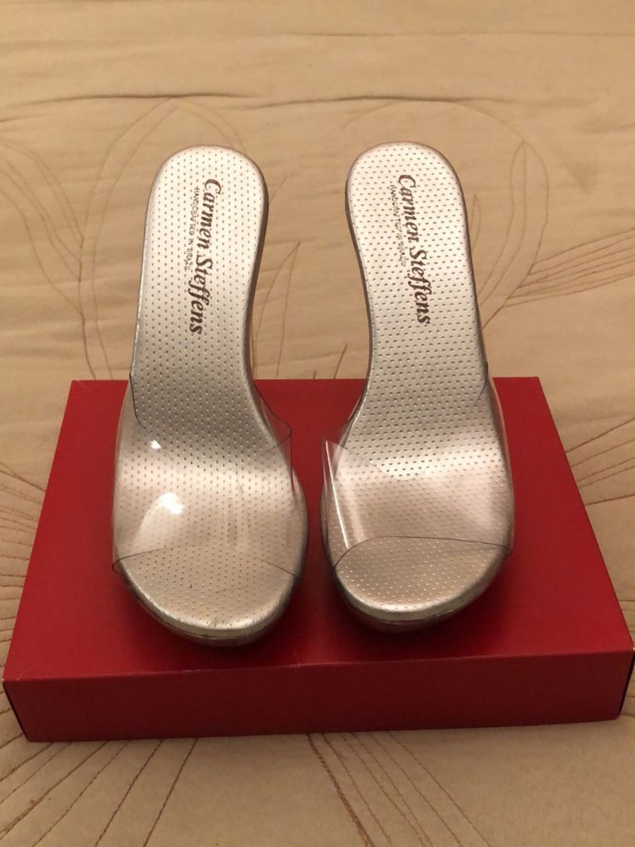 tamanco transparente carmen steffens