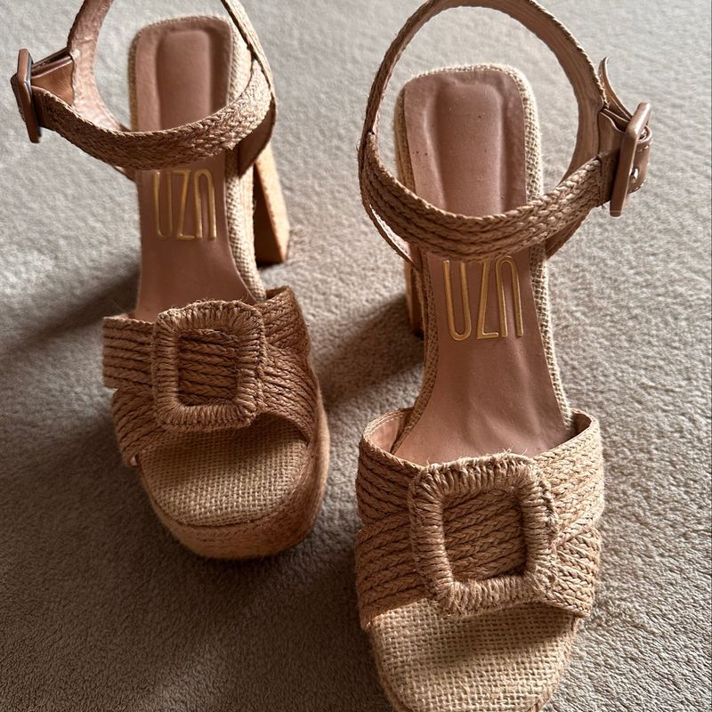 Sandália Uza Shoes Plataforma Salto Alto Uza Usado 100205533