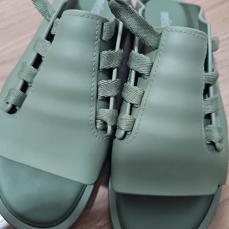 Sandalia melissa discount verde militar